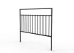 2.0m WIde PG2 Pedestrian Guard Railing with Double Stagger Infill - Black PPC Finish