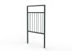 1.0m PG2 Pedestrian Guard Rail with Single Stagger Infill - Green PPC Finish