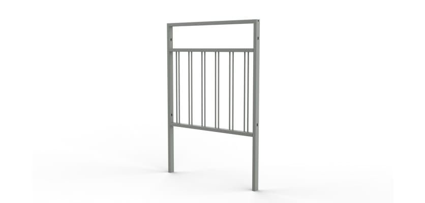 1.0m Wide PG2 Guard Railing with Double Stagger Infill - Galvanised 