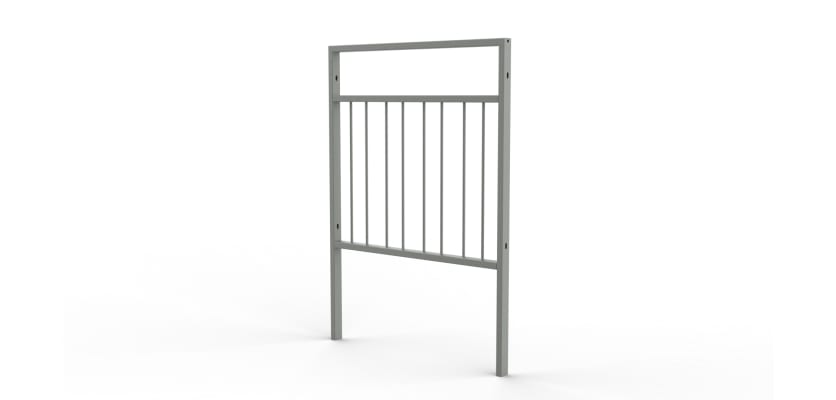 1.0m Wide PG2 Guard Rail with Single Stagger Infill - Galvanised 