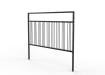 2.0m wide PG2 Pedestrian Guard Railing with Triple Stagger Infill - Black PPC Finish