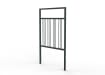 1.0m Wide PG2 Pedestrian Guard Railing with Triple Stagger Infill - Green PPC Finish