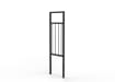 0.5m Wide PG2 Pedestrian Guard Rail with Single Stagger Infill - Black PPC 