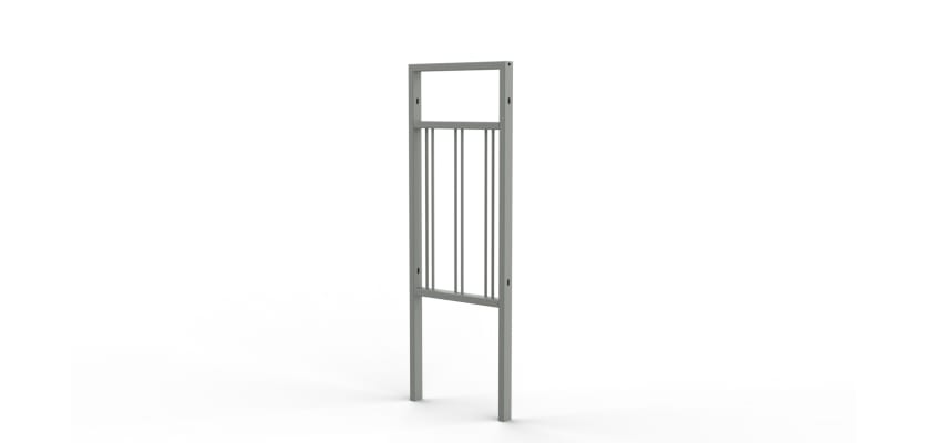 0.5m Wide PG2 Guard Railing with Double Stagger Infill - Galvanised Finish