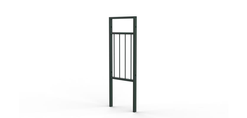 0.5m Wide PG2 Guard Railing with Standard Infill - Green PPC Finish