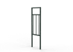 0.5m Wide PG2 Pedestrian Guard Rail with Double Stagger Infill - Green PPC Finish