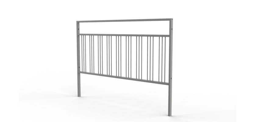 2.0m PG2 Guard Railing with Triple Stagger Infill - Galvanised 
