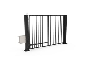 FFL 60S Single Leaf Vertical Bar Swing Gate with Automation Bundle - up to 3m opening
