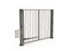 FFL 60S Manual Vertical Bar Single Leaf Gate in a Stone Grey finish