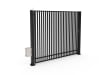 Black FFL 80S Single Leaf Vertical Bar Swing Gate with Automation Bundle