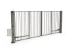 Stone Grey FFL 60D Double Leaf Vertical Bar Swing Gate with Automation Bundle
