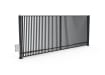FFL 80D Double Leaf Vertical Bar Swing Gate with Automation Bundle in Anthracite Grey