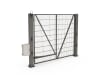 FFL 60S Single Leaf Mesh Swing Gate with Automation Bundle in Stone Grey Finish