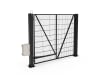 Black Version of FFL 60S Single Leaf Mesh Swing Gate with Automation Bundle