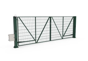 FFL 60D Double Leaf Mesh Swing Gate with Automation Bundle - up to 6m opening
