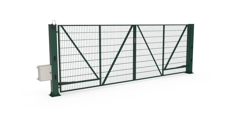 FFL 60D Double Leaf Mesh Automation Bundle in a Green finish
