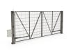 FFL 60D Double Leaf Mesh Automation Bundle in a Stone Grey finish