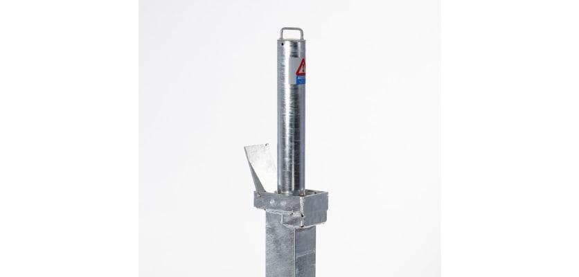 Side view of RetractaPost-GL 500 Retractable Galvanised Bollard