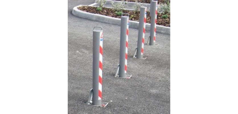 RetractaPost-GL 900 Retractable Parking Post installed 