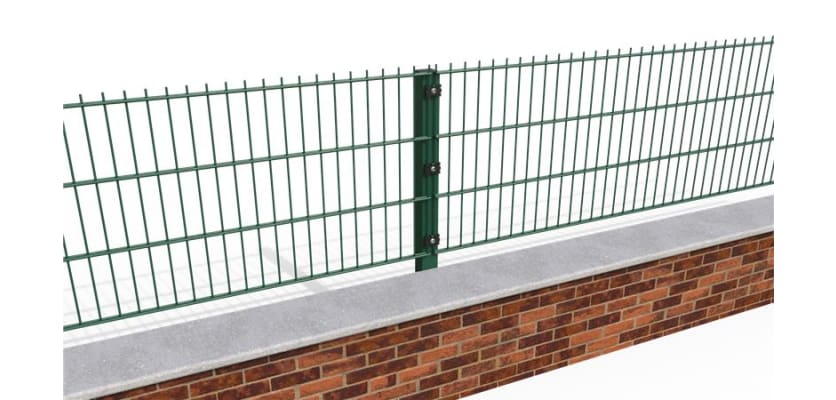 A Section of 0.6m High Wall Mounted 868 Mesh Fencing 