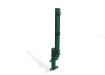 A Green Intermediate Post for 90 Degree Crank Wall Mounted 868 Mesh Fencing
