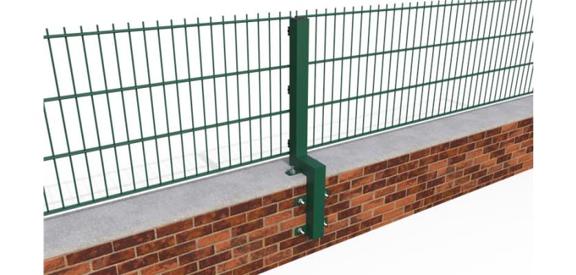Another View of the 90 Degree Crank Wall Mounted Intermediate Post showing how it attaches to a wall