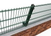 A Section of 0.6m High 60 Degree Crank Wall mounted 868 Mesh Fencing with Intermediate Post