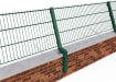 Showing how the Intermediate Posts for 60 Degree Crank Wall Mounted 868 Fencing attach to a wall 
