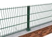 A Section of 0.6m High Wall Mounted Bolt Down 868 Mesh Fencing on a wall