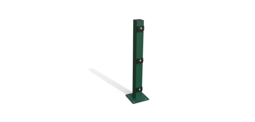 An Intermediate Post for 0.6m High wall Mounted Bolt Down 868 Mesh Fencing