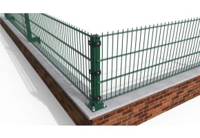 0.6m High Wall Mounted Bolt Down 868 Mesh Corner Post Kit