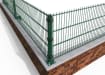 A Section of 0.6m High Wall Mounted Bolt Down 868 Mesh Fencing with a Corner Post