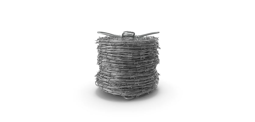 Roll of barbed wire