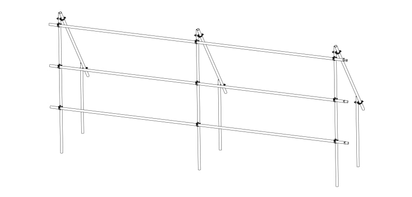 Drawing of Tree protection frame