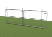 A Render showing round Top Fencing Panels with Back Braces