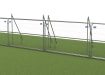 A line of FirstShield Tree Protection Fencing with Support Braces