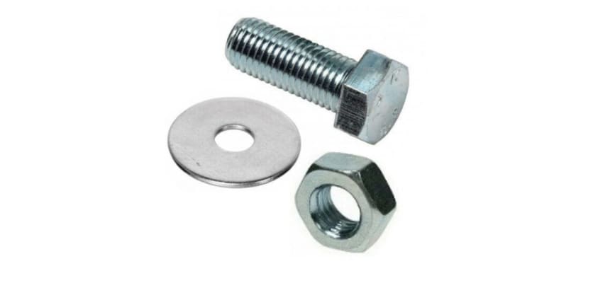 Chain Link M8 x 40mm Galvanised Hex Nut, Bolt and Washer