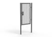 Grey Apollo® 1.8m high by 1.0m wide single leaf gate kit featuring durable 358 prison mesh design, ideal for security applications.