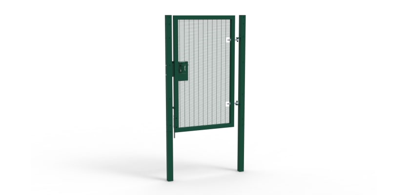 Green Apollo single leaf gate with Latch Lock Handles 