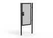 Black Apollo single leaf gate with unislide