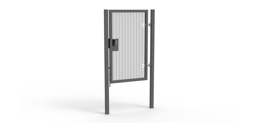 Grey Apollo single leaf gate with Latch Lock  