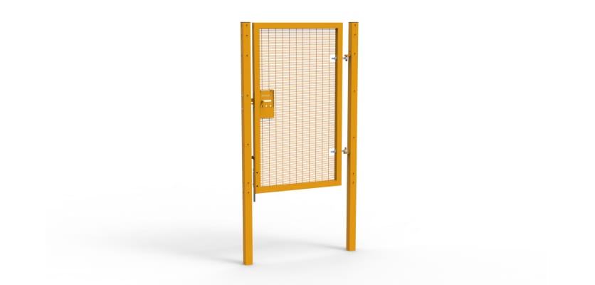 Yellow Apollo single leaf gate with unislide