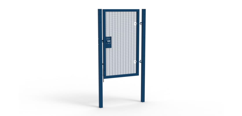 Blue Apollo single leaf gate with unislide