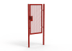 Red Apollo single leaf gate with Quick Exit Lock