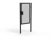Black Apollo single leaf gate with Quick Exit Lock