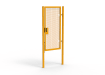 Yellow Apollo®  2.0m High x 1.0m Wide 358 Prison Mesh Single Leaf Gate Kit with Latch Lock