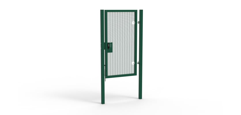 Green Apollo® 2.0m High x 1.0m Wide 358 Prison Mesh Single Leaf Gate Kit with Quick Exit Digilock