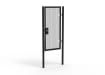Black Apollo® 2.0m High x 1.0m Wide 358 Prison Mesh Single Leaf Gate Kit with Unislide
