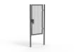 Grey Apollo® 2.0m High x 1.0m Wide 358 Prison Mesh Single Leaf Gate Kit with Latch Lock
