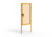 Yellow Apollo® 2.0m High x 1.0m Wide 358 Prison Mesh Single Leaf Gate Kit with Latch Lock Handles